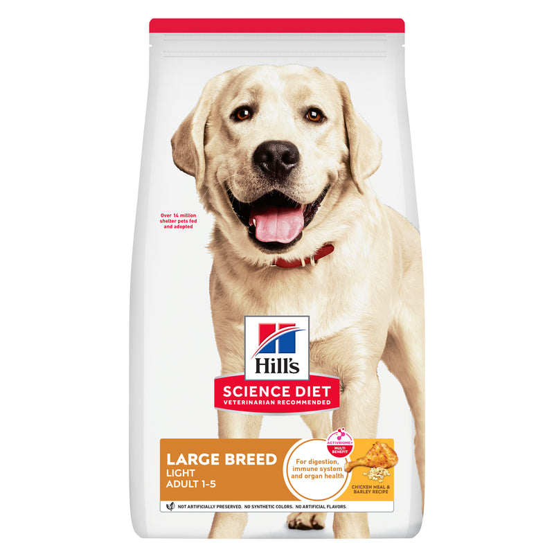 Hill's Science Diet Adult Light Large Breed Chicken Meal & Barley Recipe Dry Dog Food 12kg