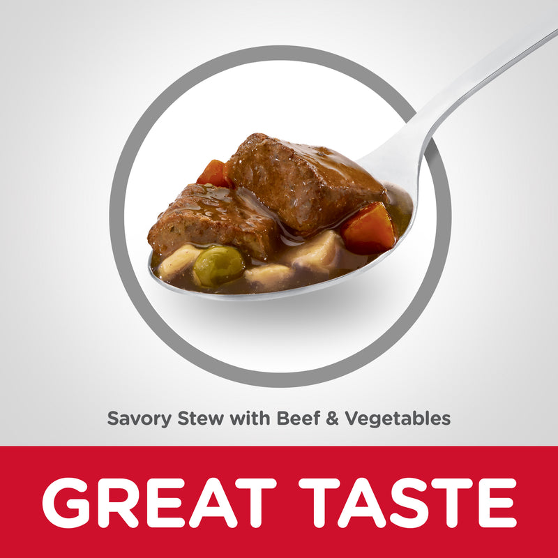 Hill's Science Diet Adult Savory Stew Beef & Vegetables Canned Wet Dog Food 12x363g