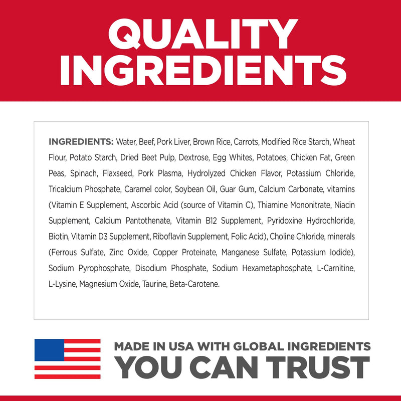 Hill's Science Diet Adult 7+ Savory Stew Beef & Vegetables Canned Wet Dog Food 12x363g