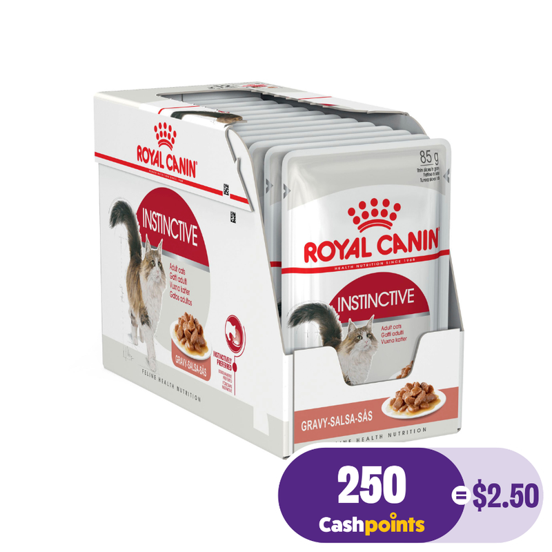 ROYAL CANIN® Instinctive Adult in Gravy Wet Cat Food Pouches 12x85g