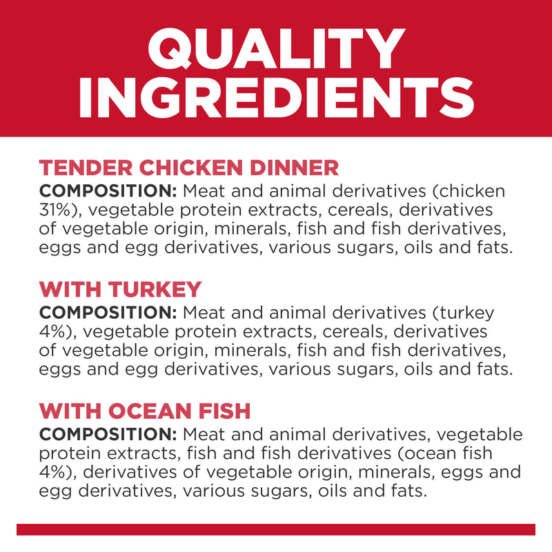 Hill’s Science Diet Kitten Variety 12 Pack (6 Chicken, 3 Turkey, 3 Ocean Fish) Cat Food pouches 12x85g