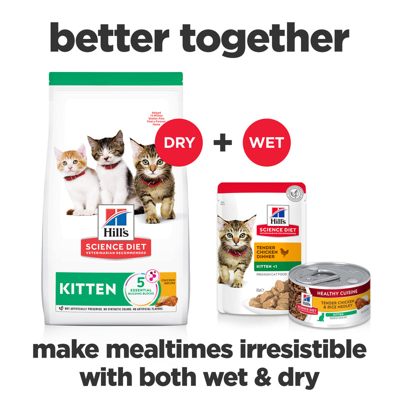Hill’s Science Diet Kitten Variety 12 Pack (6 Chicken, 3 Turkey, 3 Ocean Fish) Cat Food pouches 12x85g