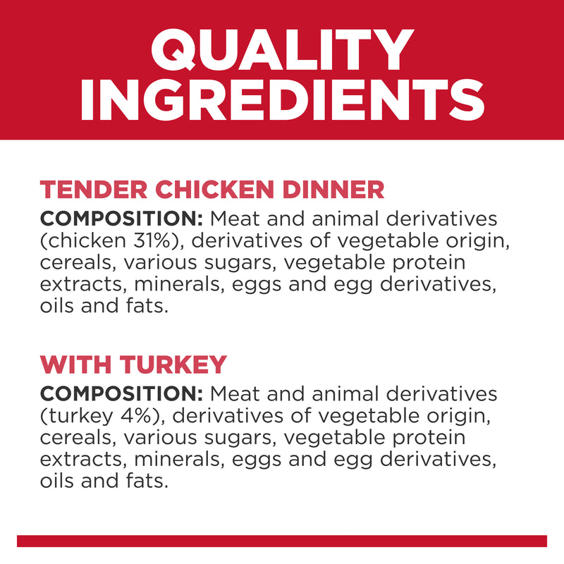 Hill’s Science Diet Adult Poultry Selection Variety Pack (6 Chicken, 6 Turkey) Pouch Cat Food 12x85g