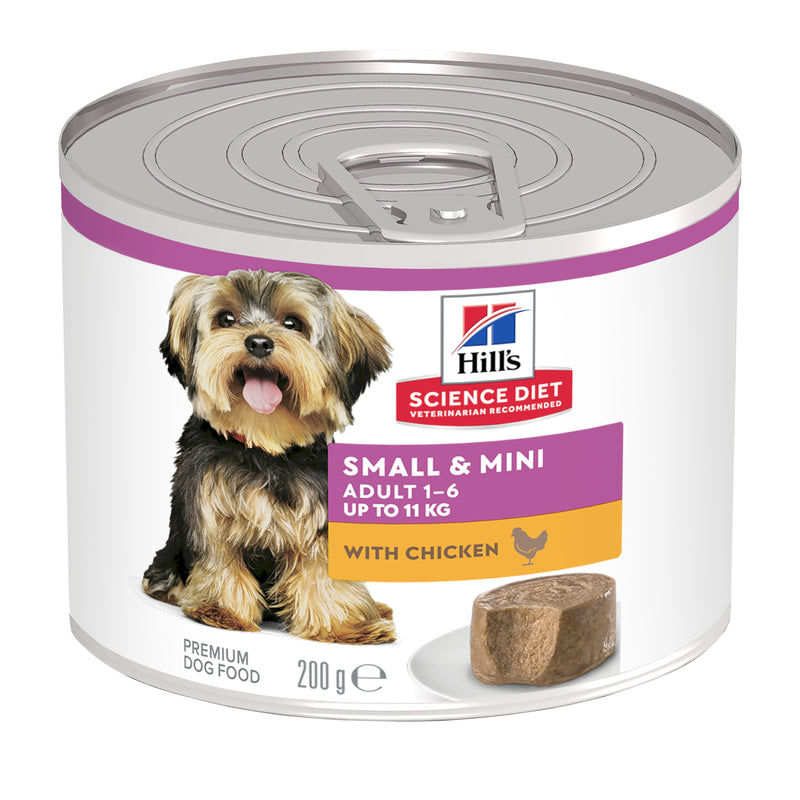 Hill's Science Diet Adult Small & Mini with Chicken Canned Wet Dog Food 12x200g
