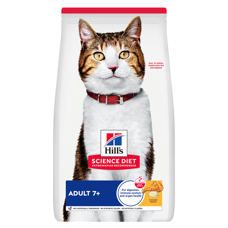 Hill's Science Diet Adult 7+ Senior Chicken Recipe Dry Cat Food