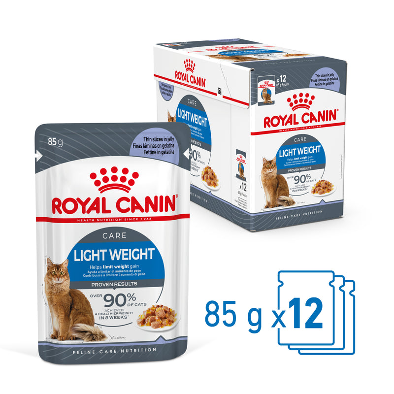 ROYAL CANIN® Light Weight Care Jelly Adult Wet Cat Food Pouches 12x85g