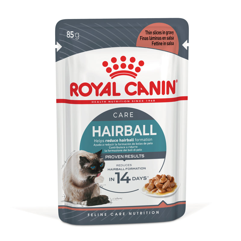 ROYAL CANIN® Hairball Care Gravy Adult Wet Cat Food Pouches 12x85g