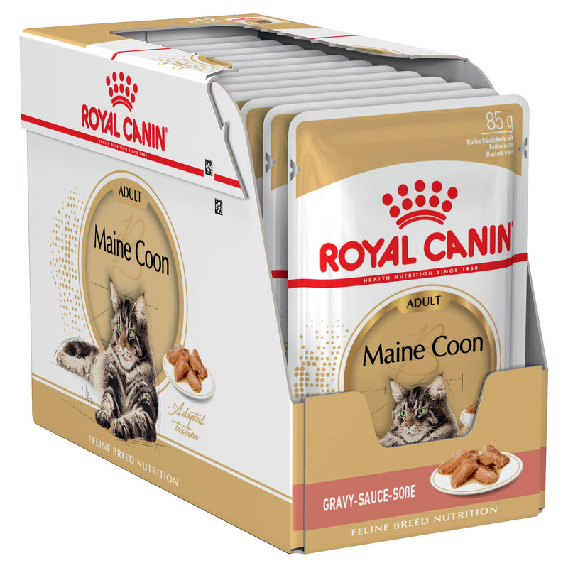 ROYAL CANIN® Maine Coon Breed Adult Wet Cat Food Pouches 12x85g