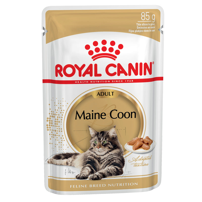 ROYAL CANIN® Maine Coon Breed Adult Wet Cat Food Pouches 12x85g