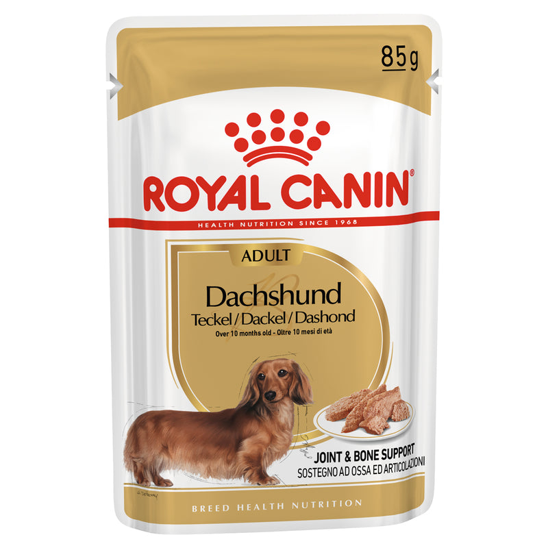 ROYAL CANIN® Dachshund Breed Adult Wet Dog Food Pouches 12x85g