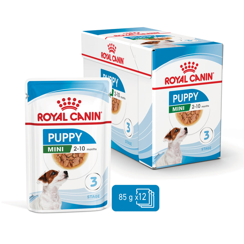 ROYAL CANIN® Mini Puppy Wet Dog Food Pouches 12x85g