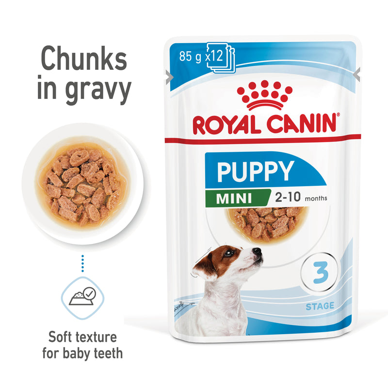 ROYAL CANIN® Mini Puppy Wet Dog Food Pouches 12x85g