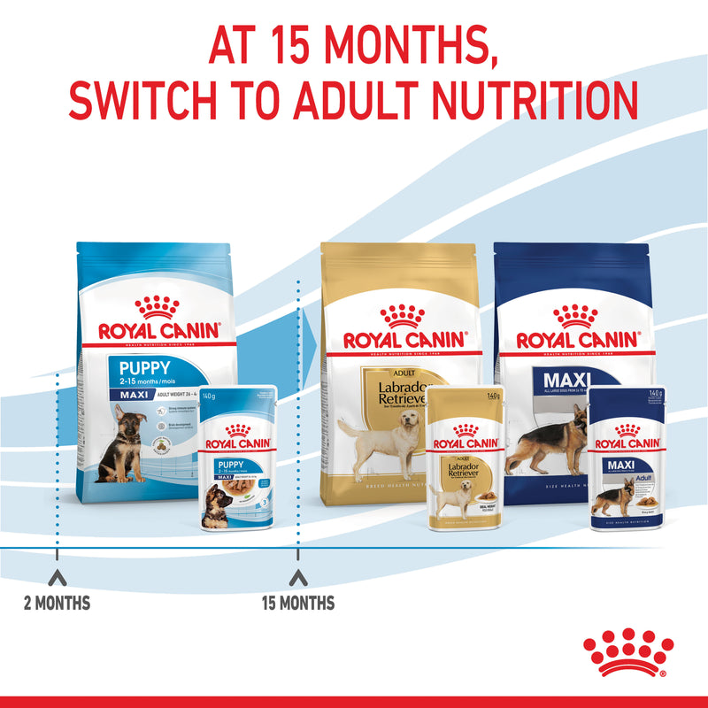 ROYAL CANIN® Maxi Puppy Wet Dog Food Pouches 10x140g