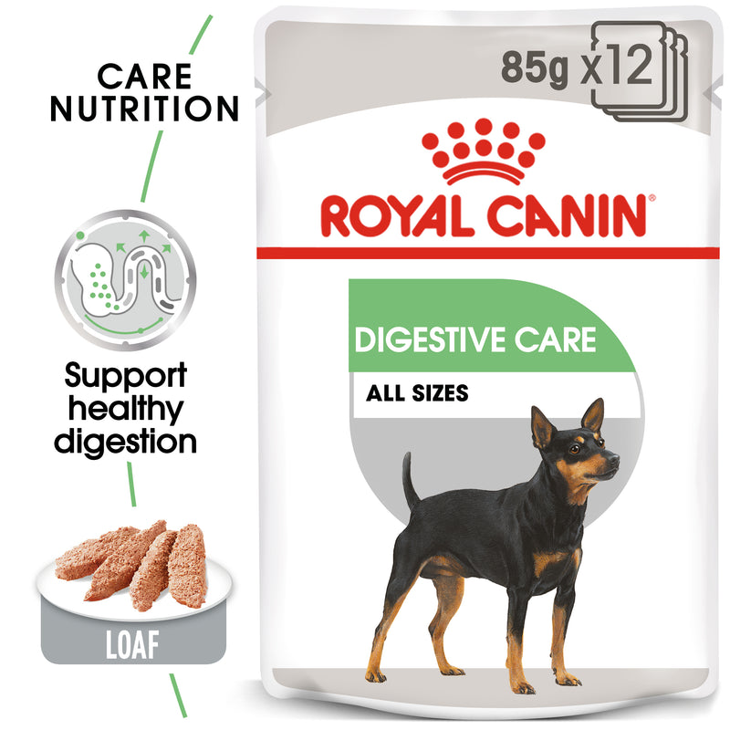ROYAL CANIN® Digestive Care Loaf Wet Dog Food Pouches 12x85g