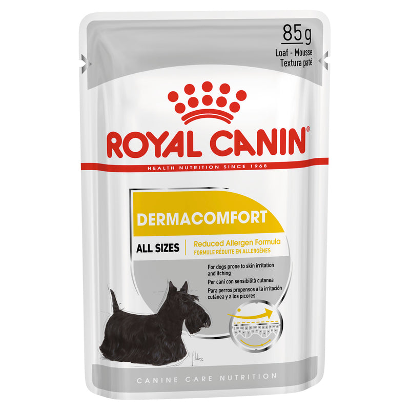 ROYAL CANIN® Dermacomfort Care Loaf Wet Dog Food Pouches 12x85g