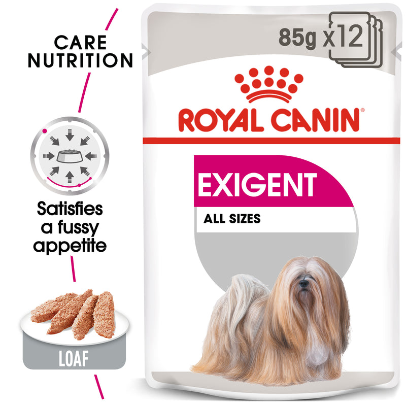 ROYAL CANIN® Exigent Loaf Wet Dog Food Pouches 12x85g