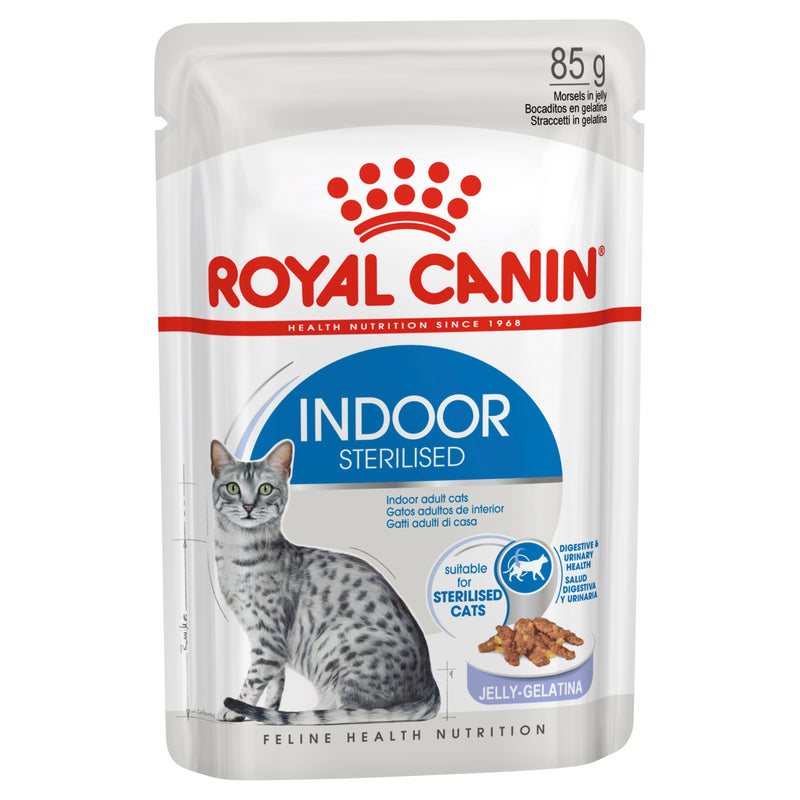 ROYAL CANIN® Indoor Adult 7+ in Gravy Wet Cat Food Pouches 12x85g
