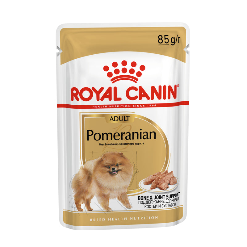 ROYAL CANIN® Pomeranian Breed Adult Wet Dog Food Pouches 12x85g