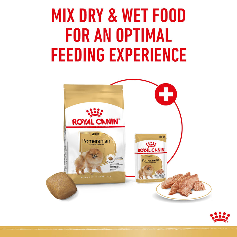 ROYAL CANIN® Pomeranian Breed Adult Wet Dog Food Pouches 12x85g