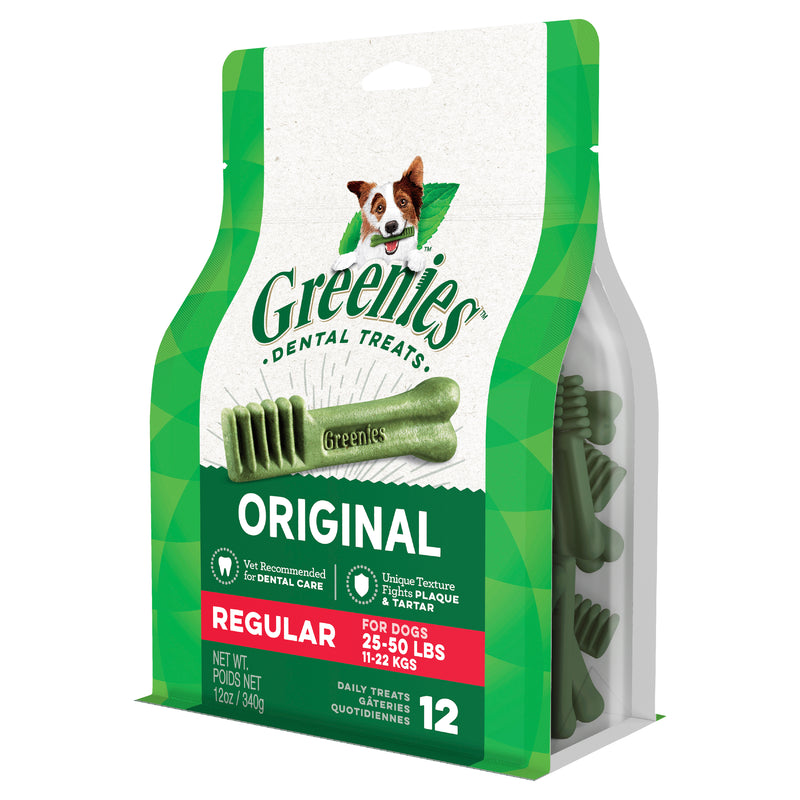 GREENIES Original Regular Dental Dog Treat 12 pk