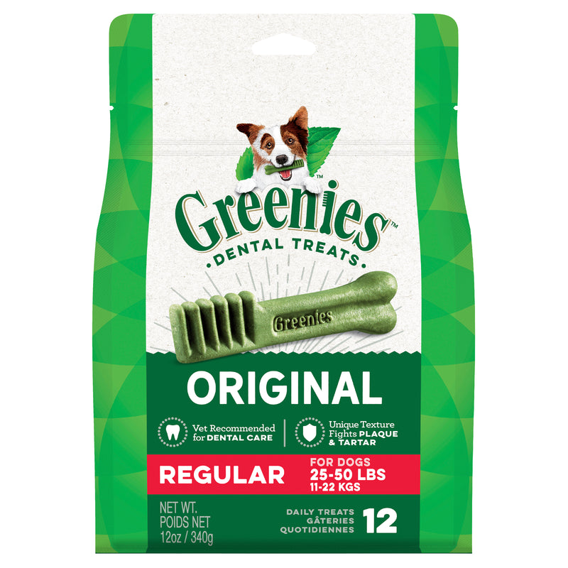 GREENIES Original Regular Dental Dog Treat 12 pk