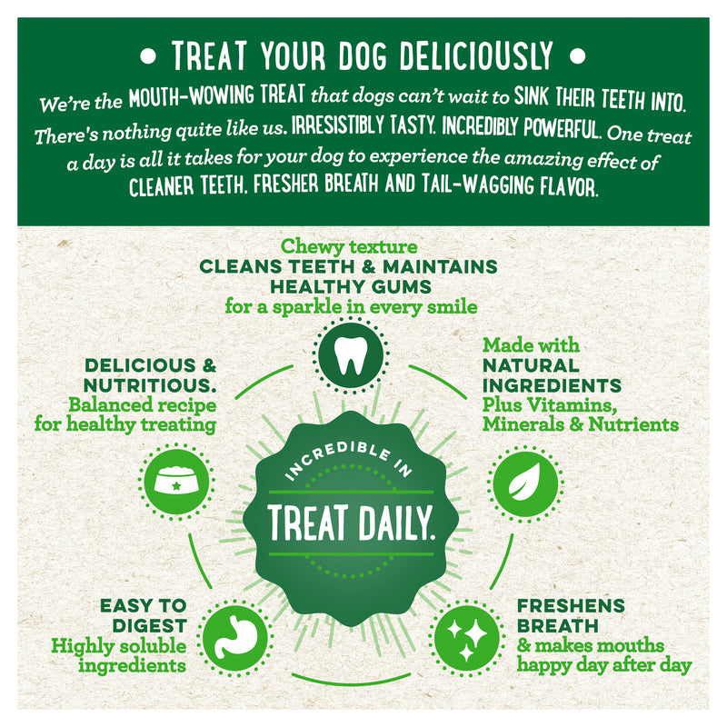 GREENIES Original Regular Dental Dog Treat 12 pk