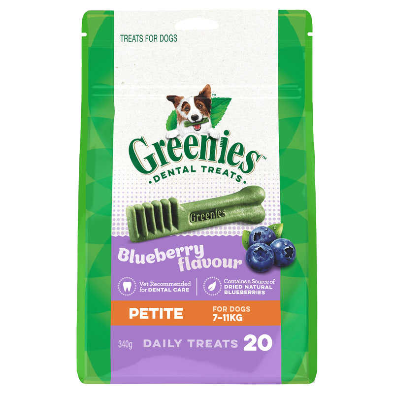 GREENIES Blueberry Dental Dog Treat Petite 20 Pack