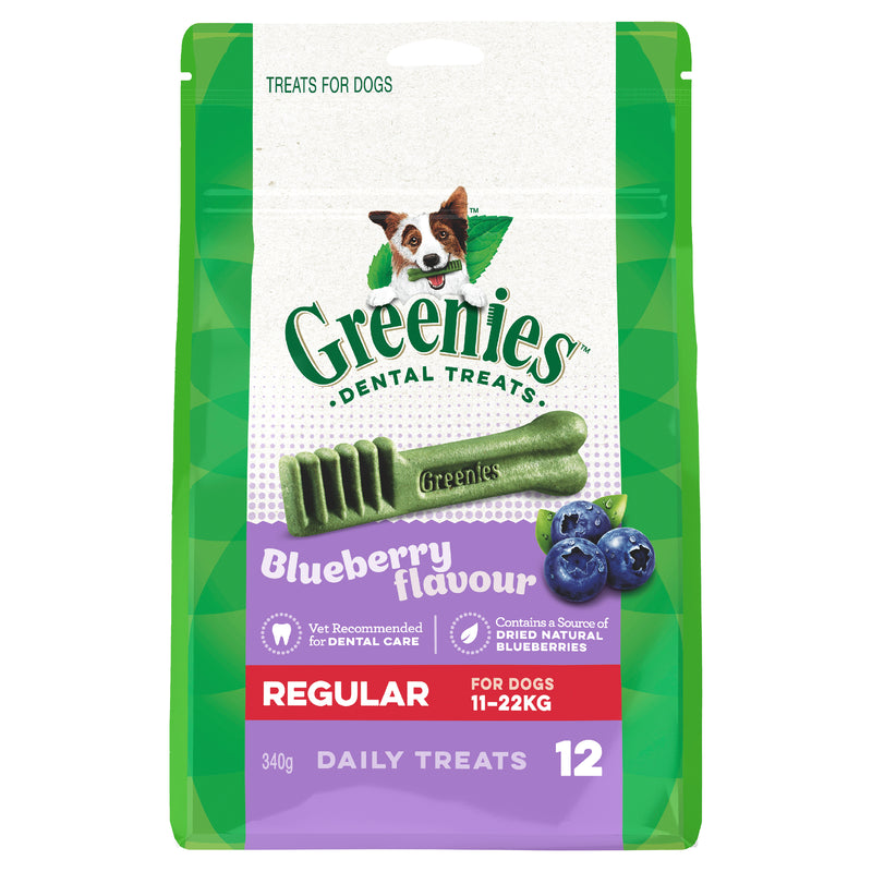 GREENIES Blueberry Dental Dog Treat Regular 12 pack