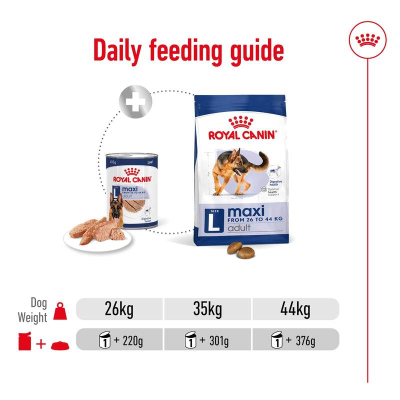 ROYAL CANIN® MAXI ADULT Loaf Dog Food Can - 12 x 410g