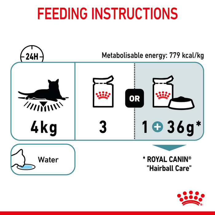 ROYAL CANIN® Hairball Care Gravy Adult Wet Cat Food Pouches 12x85g