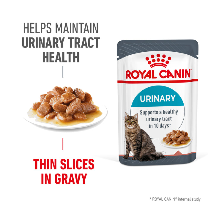 ROYAL CANIN® Urinary Care Gravy Adult Wet Cat Food Pouches 12x85g