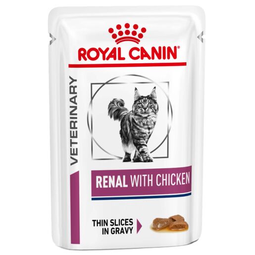 ROYAL CANIN® VETERINARY DIET Renal Chicken Adult Wet Cat Food Pouches 12 x 85g