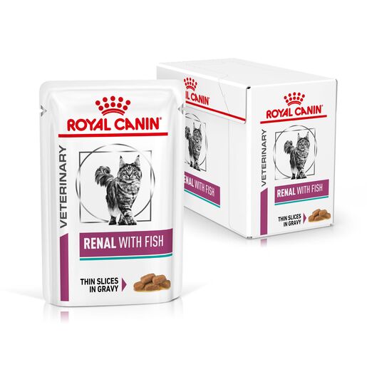 ROYAL CANIN® VETERINARY DIET Renal Fish Adult Wet Cat Food Pouches 12 x 85g