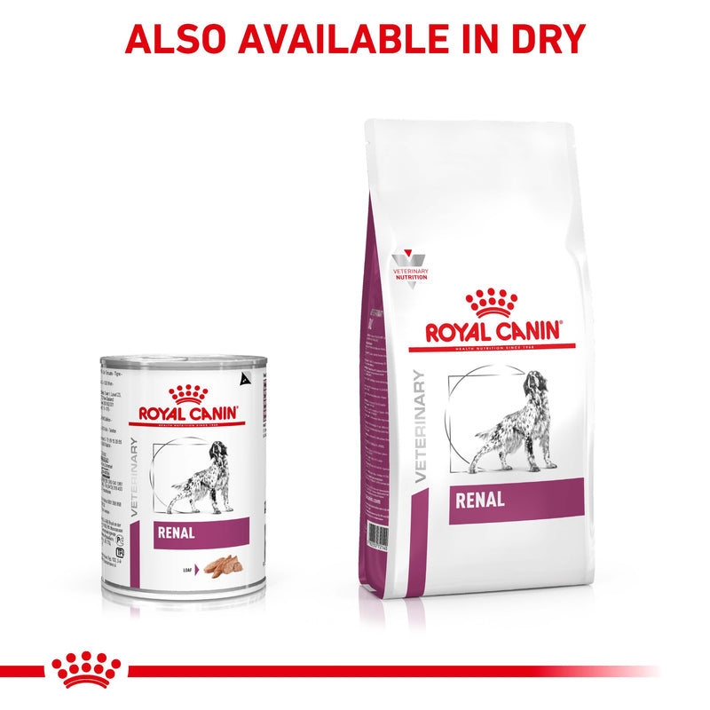ROYAL CANIN® VETERINARY DIET Renal Adult Wet Dog Food Cans 12 x 410g