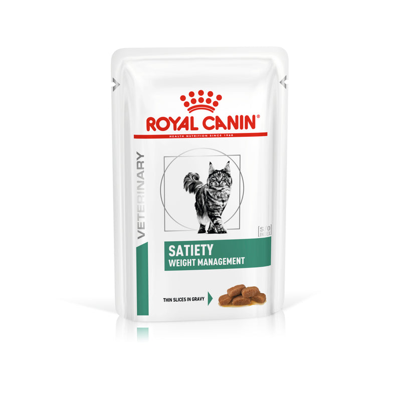 ROYAL CANIN® VETERINARY DIET Satiety Weight Management Adult Wet Cat Food Pouches 12 x 85g