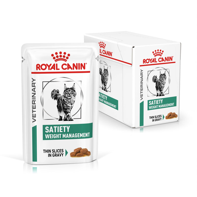 ROYAL CANIN® VETERINARY DIET Satiety Weight Management Adult Wet Cat Food Pouches 12 x 85g