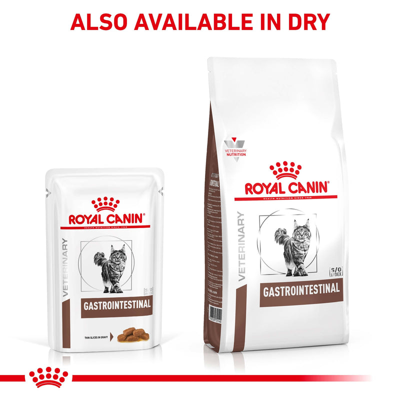ROYAL CANIN® VETERINARY DIET Gastrointestinal Adult Wet Cat Food Pouches 12 x 85g