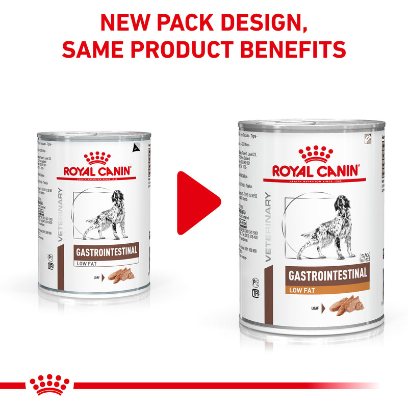ROYAL CANIN® VETERINARY DIET Gastrointestinal Low Fat Adult Wet Dog Food Cans 12 x 420g