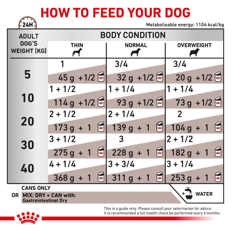 ROYAL CANIN® VETERINARY DIET Gastrointestinal Adult Wet Dog Food Cans 12 x 400g