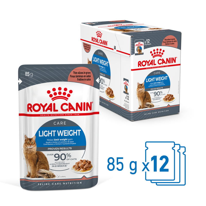 ROYAL CANIN® Light Weight Care Gravy Adult Wet Cat Food Pouches 12x85g