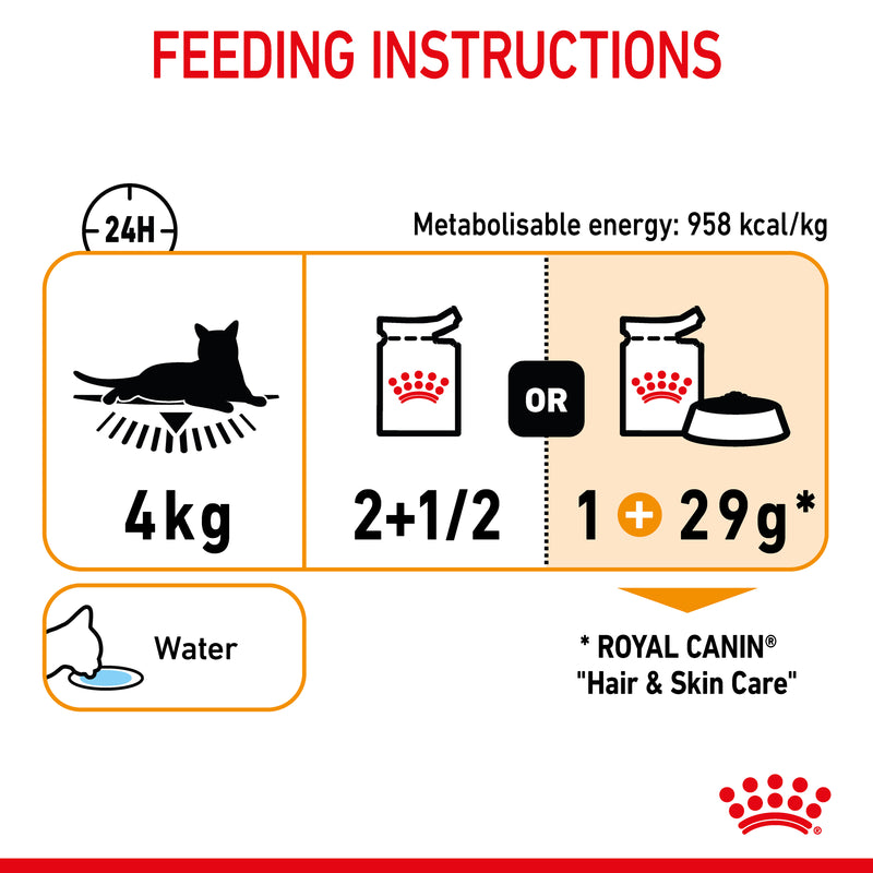 ROYAL CANIN® Hair & Skin Gravy Wet Cat Food Pouches 12x85g
