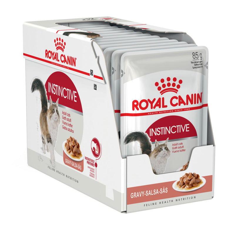ROYAL CANIN® Instinctive Adult in Gravy Wet Cat Food Pouches 12x85g