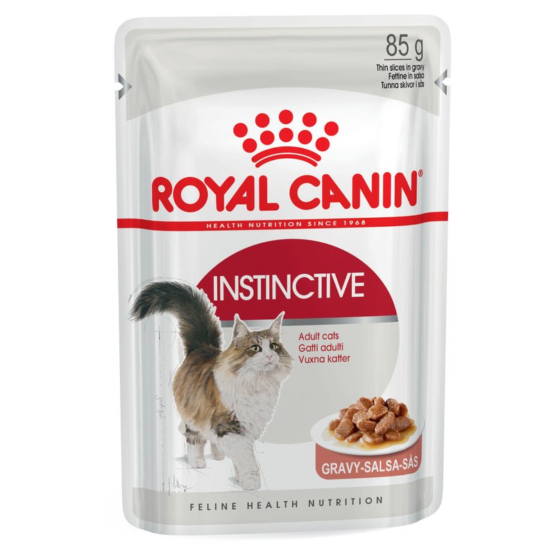 ROYAL CANIN® Instinctive Adult in Gravy Wet Cat Food Pouches 12x85g
