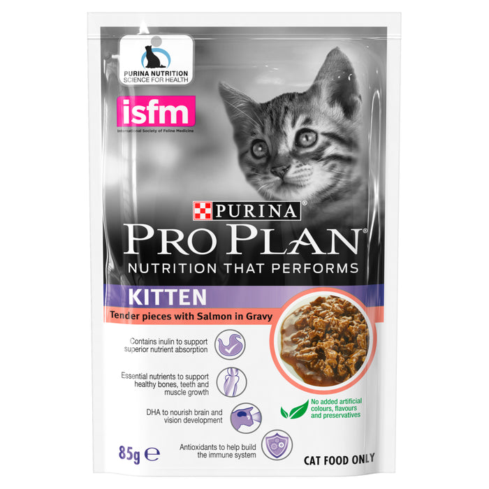 PRO PLAN Kitten with Salmon Wet Cat Food 12 x 85g