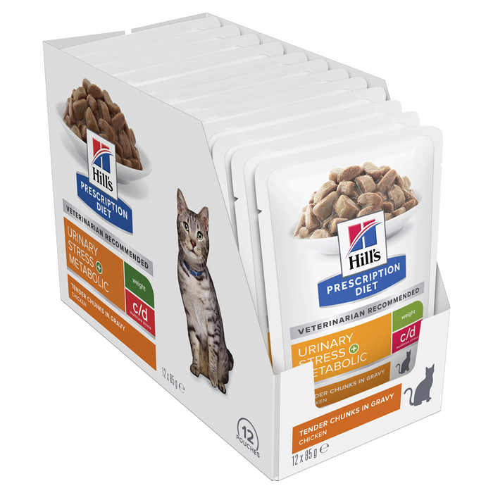 Hill's Prescription Diet Metabolic + Urinary Stress Cat Food pouches 12 x 85g