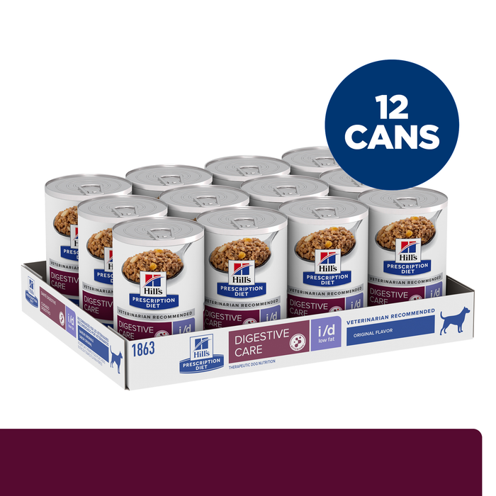 Hill's Prescription Diet i/d Low Fat Digestive Care Canned Dog Food 12 x 370g cans