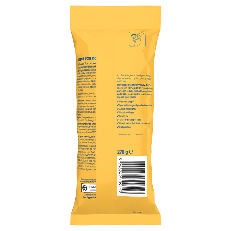 Pedigree Dentastix Dog Treats Daily Oral Care Large Dog 7 Sticks