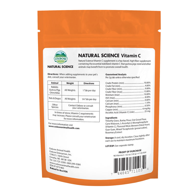 Oxbow Natural Science Vitamin C 120g