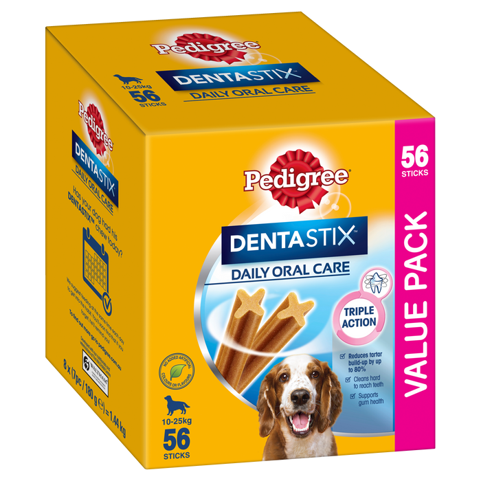 Pedigree Dentastix Dog Treats Daily Oral Care Medium Dog 56 Sticks