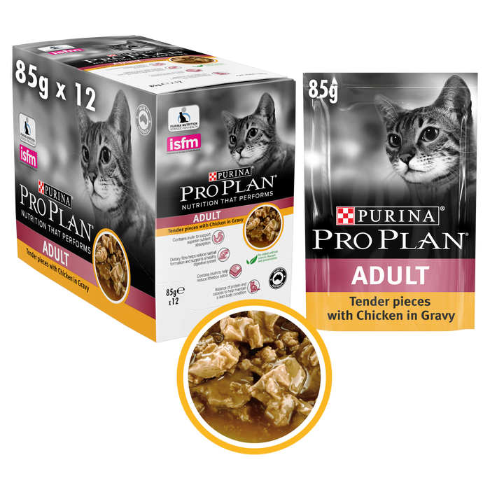 PRO PLAN Adult with Chicken Wet Cat Food 12 x 85g